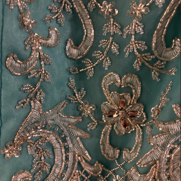 Alfred Angelo Bridal Disney Ariel Wedding Dress Style 249 Turquoise Size 10 NWT - Picture 9 of 16